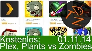 41 Apps &asymp;100&euro; Wert, kostenlos im Amazon Shop! Plex, Plants vs. Zombies, World of Goo und mehr!