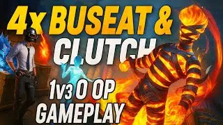  1v3 clutch using deadly 4x Buseat spray in BGMI M416 recoil control,  