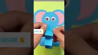 Elephant Craft 🐘 #craft #paperart #papercrafttutorial #diy #papermodel #art #crafty #papercraft