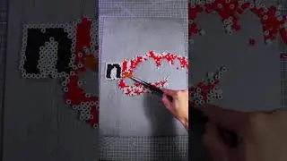 ASMR Beads Logo in Reverse! Nutella Parody Logo #shorts #logo #reverse #beads