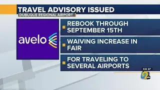 Avelo Airlines, Dubuque Regional Airport issue travel advisory due to Hurricane Idalia