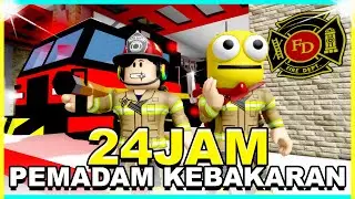 24 JAM Jadi PEMADAM KEBAKARAN di Brookhaven! (Roblox Brookhaven 🏡 RP)