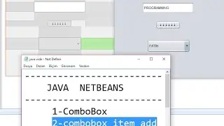 JAVA-Combo Box add item Combo box a eleman ekleme