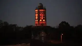 High Rock Tower Halloween Light Display (part II)