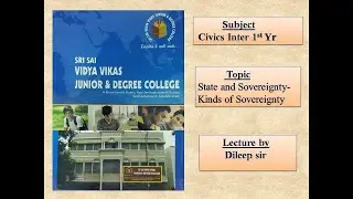 Inter 1st Yr Civics(CEC) Unit 2 State and Sovereignty Kinds of Sovereignty-9