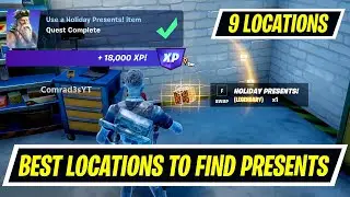Use a Holiday Presents! item Locations in Fortnite - Winterfest Quest