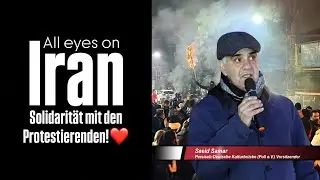 Solikundgebung in M&uuml;nster mit den Protesten im Iran - Saeid Samar (Poll e.V. M&uuml;nster)