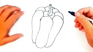 Como dibujar un Pimiento paso a paso | Dibujo f&aacute;cil de Pimiento