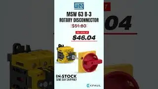 In Stock | WEG MSW 63 B-3 Rotary Disconnector MSW63B3 | Authorized Distributor | KPaul&ndash;Veteran Owned
