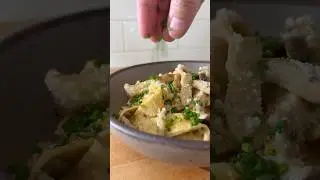 сливочная паста с грибами и мисо #рецепт #паста