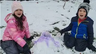 SNOW VOLCANO! ❄️ 🌋  Fun and easy experiment for kids!