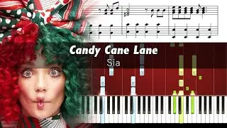 Sia - Candy Cane Lane - Piano Tutorial with Sheet Music