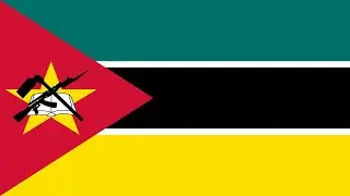 Evoluci&oacute;n de la Bandera de Mozambique - Evolution of the Flag of Mozambique
