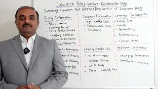 Insurance Policy Contract - Declaration Page