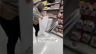 Она покупает ОГРОМНЫЙ плакат в магазине Dollar Store ради этой гениальной идеи для праздника!