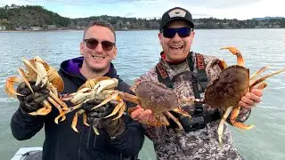 Dungeness Crabbing 1v1v1 CHALLENGE (Plus the BEST BOAT PRANK EVER?!?)