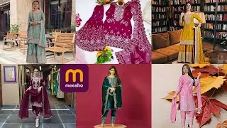 Meesho huge haul | Heavy partywear suits 😍❤️#meesho #meeshohaul #ethnicwear #viralvideo 