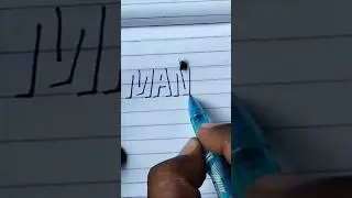 Manoj, Shadow Name Writing #viral #youtubeshorts #2023 #shorts #calligraphy