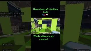 New minecraft stadium built. The whole video is on my channel! #shorts