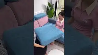 Elastic sofa cover for l shaped corner #shorts