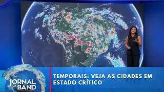 Chuva no litoral de SP e no Rio deixa cidades em alerta para deslizamentos | Jornal da Band