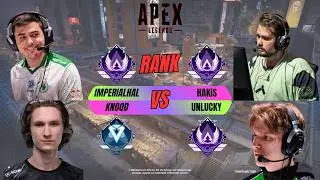 ImperialHal & Knoqd vs Hakis & Unlucky | INSANE Ranked Match 😱| Apex Legends
