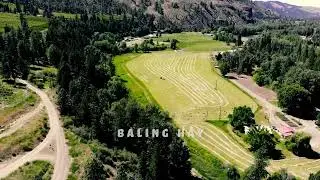 Baling Hay-Drone Aerial Footage | Inland Northwest Design | Flying H Youth Ranch