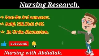 Nursing research unitwise mcqs in urdu|Post-Rn 3rd semester| Unit# 05| nursing research mcqs |