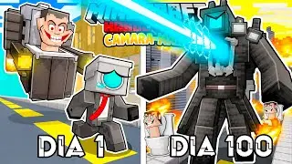 🟥SOBREVIV&Iacute; 100 D&Iacute;AS como CAMERA-MAN en Minecraft HARDCORE! (Skibidi Toilet mod)