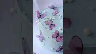 любимый декор с бабочками #cakelove #cake #cakevideo #cakebutterfly