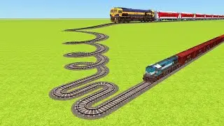 CRAZY INDIAN TRAINS VS MOST COMPLICATED SPRING LOOP ZIGZAG RAILROAD ▶️ Train Simulator | CrazyRails