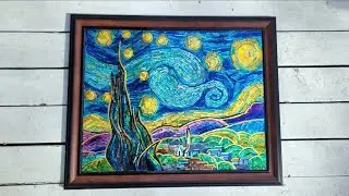Timelapse Starry Night Made From Recycled DVDs and Resin
