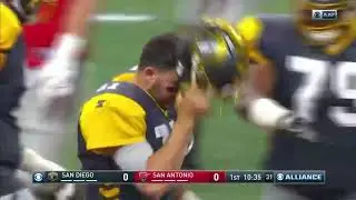 San Diego Fleet Quarterback Mike Bercovici Suffers Brutal Hit During AAF Opener
