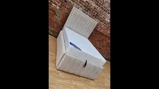 Ottoman Bed Plush Velvet Cream