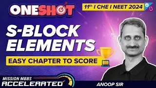 S- Block Elements Class 11 Chemistry One Shot | NEET 2023 Exam | Anoop Sir