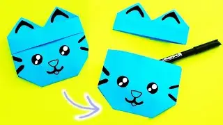 Origami de Papel gato y oso | Sobres de papel paso a paso