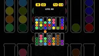 #103 #ballsortpuzzle #ballsortLevel103 Ball Sort Color Water Puzzle Level 103 #Allgameon4u #shorts