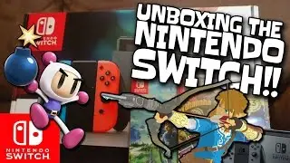 UNBOXING NINTENDO SWITCH | First Play | Setting up the console! Zelda & Bomberman