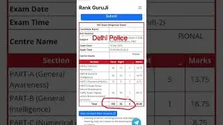 delhi police score card delhi police driver score card delhi police constable score card