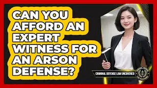 Can You Afford An Expert Witness For An Arson Defense? - Criminal Defense Law Uncovered