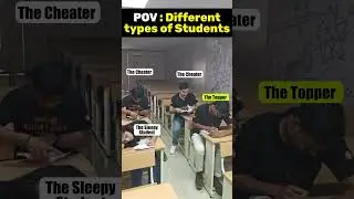 Topper vs Cheater vs Sleepy Student 😂 | Exam Day Chaos