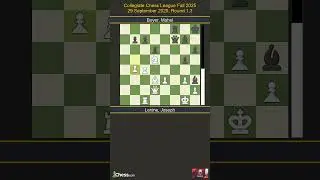 Joseph Levine vs Mahel Boyer | Collegiate Chess League Fall 2025 | Round 1.3