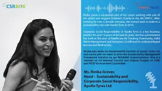 In Conversation with Ms. Rinika Grover, Head Sustainability and CSR, Apollo Tyres Ltd.
