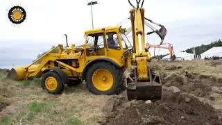 1965 - 69 BM Volvo G-612 backhoe working.