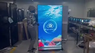 #arabictiktok  65 75 Inch Indoor Outdoor Lcd Advertising Display Player Digital SignageTotem