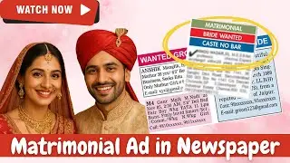 How to Place a Matrimonial Ad in a Newspaper | Newspaper Matrimonial Ads | Matrimonial Advertisement