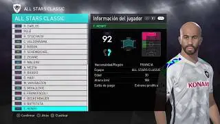 ALL STARS CLASICO/ CLASSIC ALL STARS PES 2018/ LEYENDAS CL&Aacute;SICAS PRO EVOLUTION SOCCER 2018 + LINK