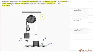 The system shown in figure is released from rest with mass `2kg` in contact with the ground
