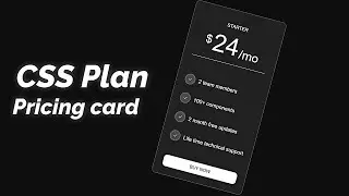 Create a plan pricing selector using HTML and CSS