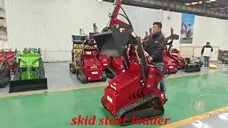 Free Shipping Multi-purpose Diesel Engine Mini Skid Steer Loader Home Use #skidsteerloader #mechine